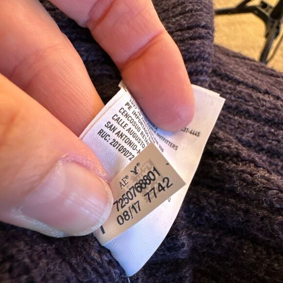 American Eagle Sweater Womens Medium Purple Ribbed Bell Sleeves Open Back - Picture 9 of 9